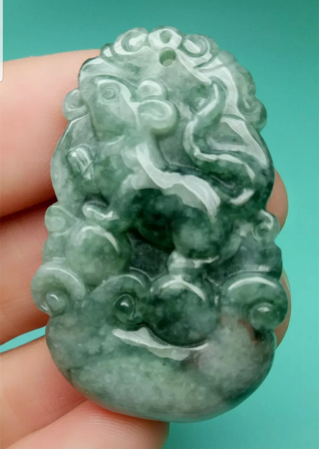 10% OFF- Certified Natural Jadeite Emerald A*Jade HandCarved Lucky Rat YuanBao Pendant