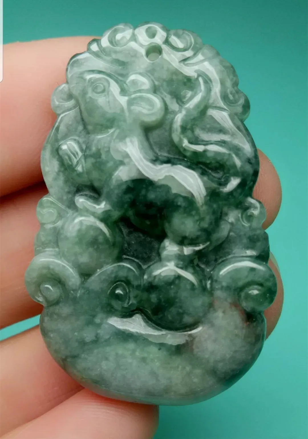 10% OFF- Certified Natural Jadeite Emerald A*Jade HandCarved Lucky Rat YuanBao Pendant