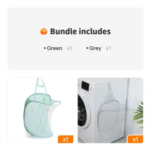 1pc Folding Wall Mounted Dirty Clothes Basket