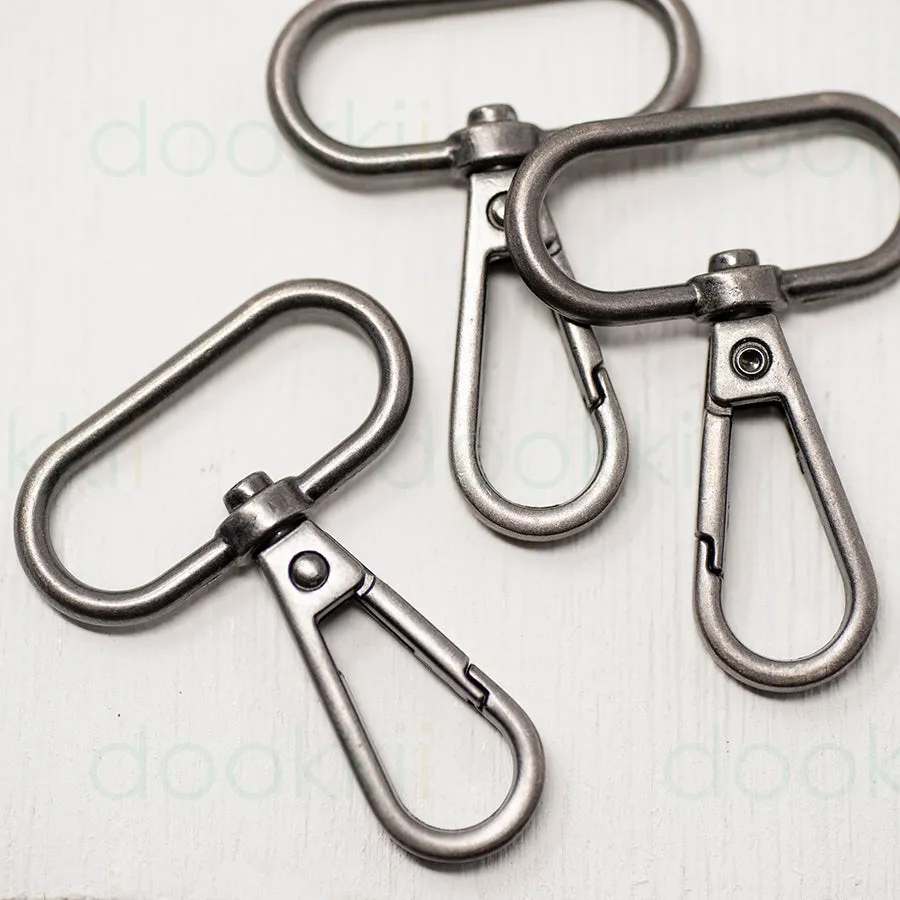 32mm Metal Snap Hooks Antique Silver