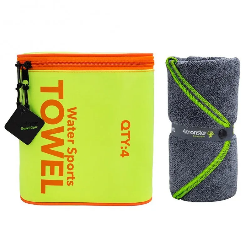 4 monster - Water Sports Microfiber Towel 4 In 1 Set ( 60X120 CM ) - TOK