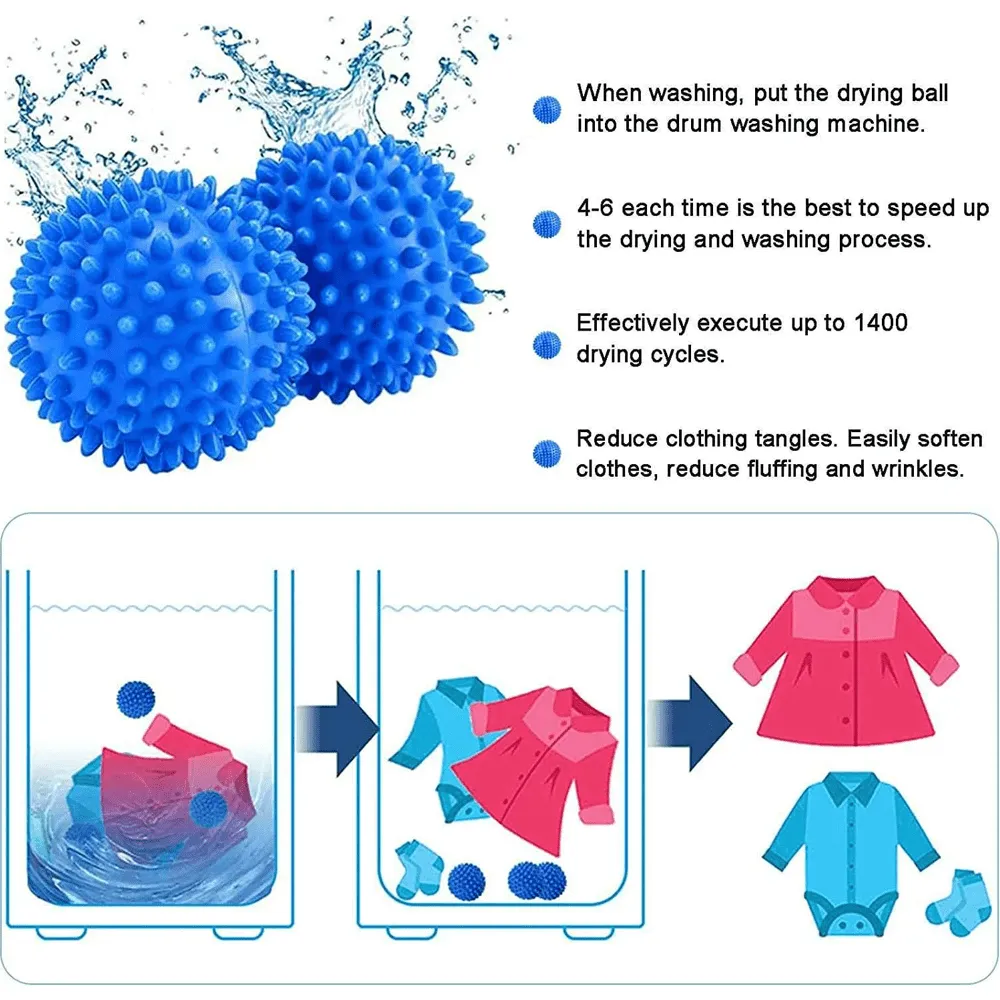 4 Pieces Eco-Friendly Fabric Softening & Revitalizing Dryer Balls