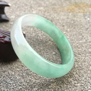 48/49/50mm x 46mm Certified Natural Lavender Jadeite Emerald A Jade HandCarved Oval Bracelet Bangle GX333
