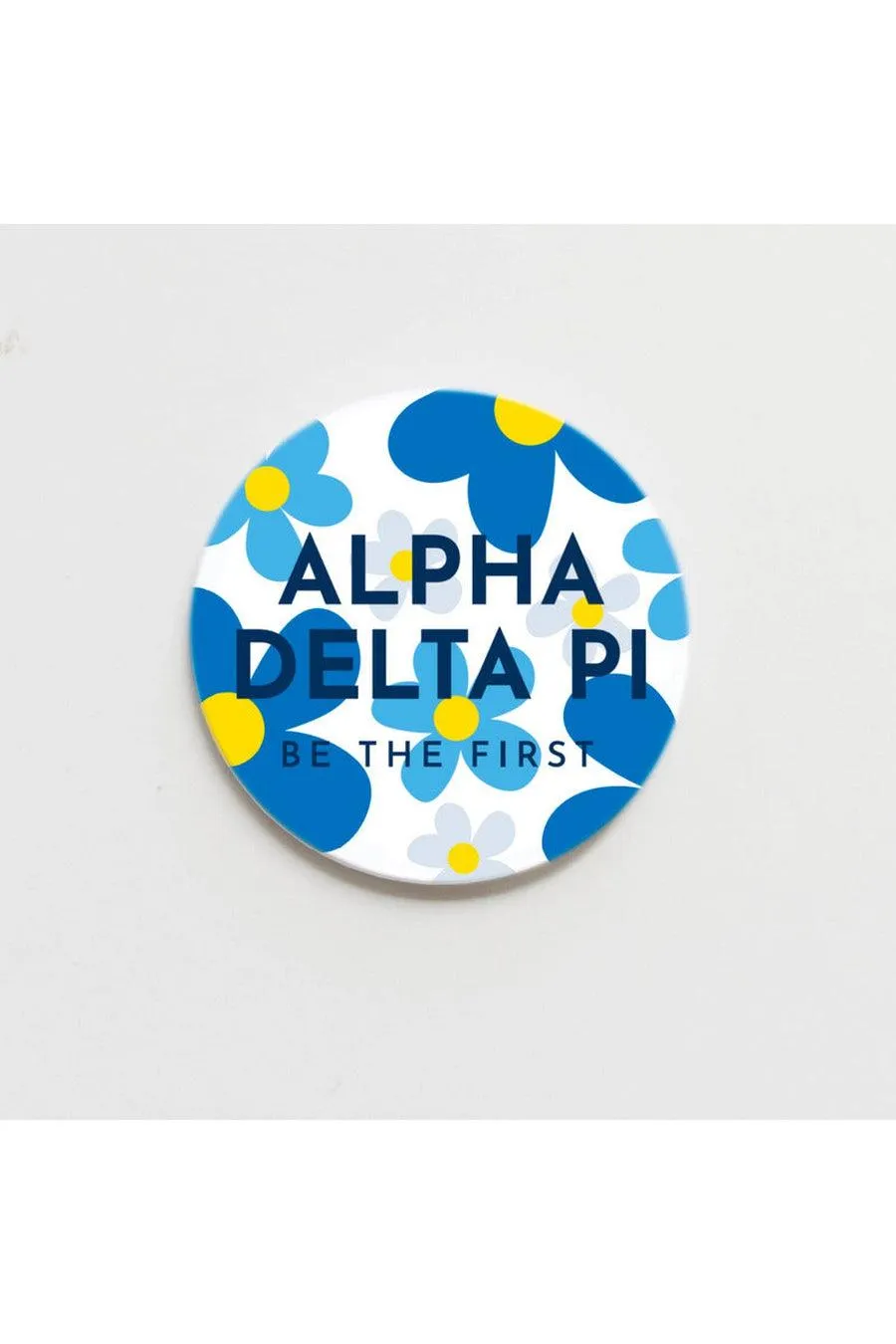 ADPi Greek Flower Power Button