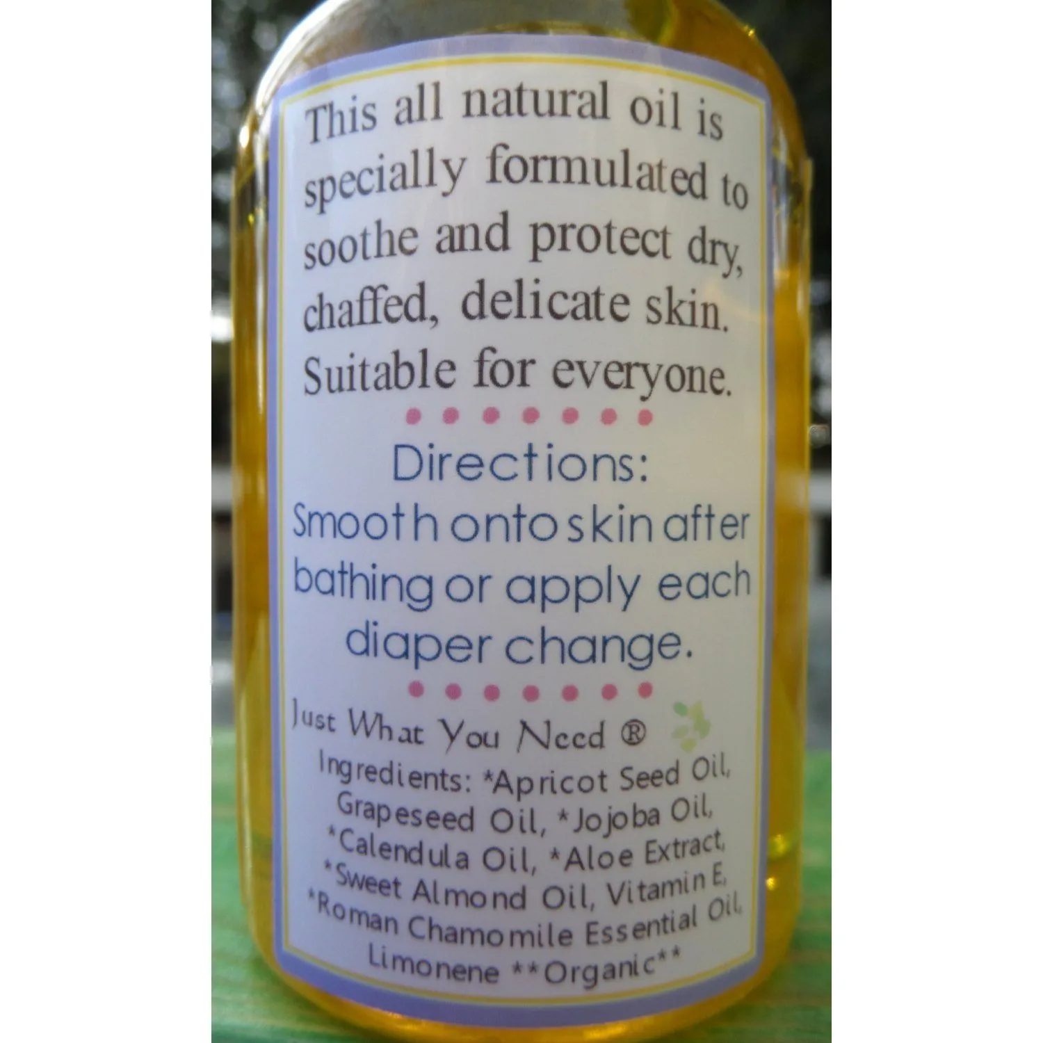 All Natural Nourishing Organic Baby Oil, Baby Massage Oil, Diaper Bag, Baby Shower, Bath Oil