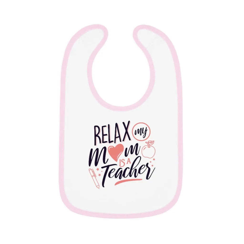 Baby's "Relax" Contrast Trim Jersey Bib