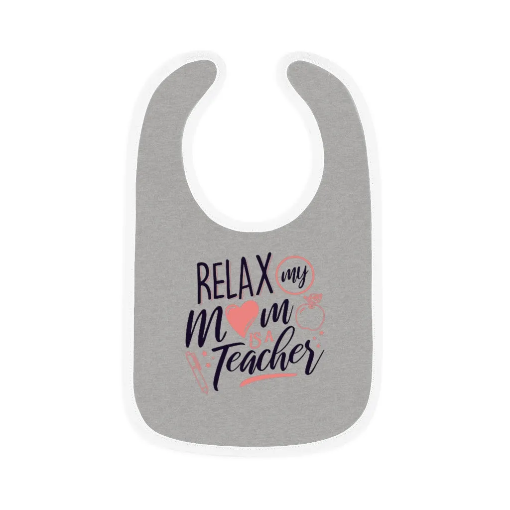 Baby's "Relax" Contrast Trim Jersey Bib