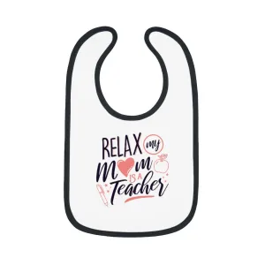 Baby's "Relax" Contrast Trim Jersey Bib