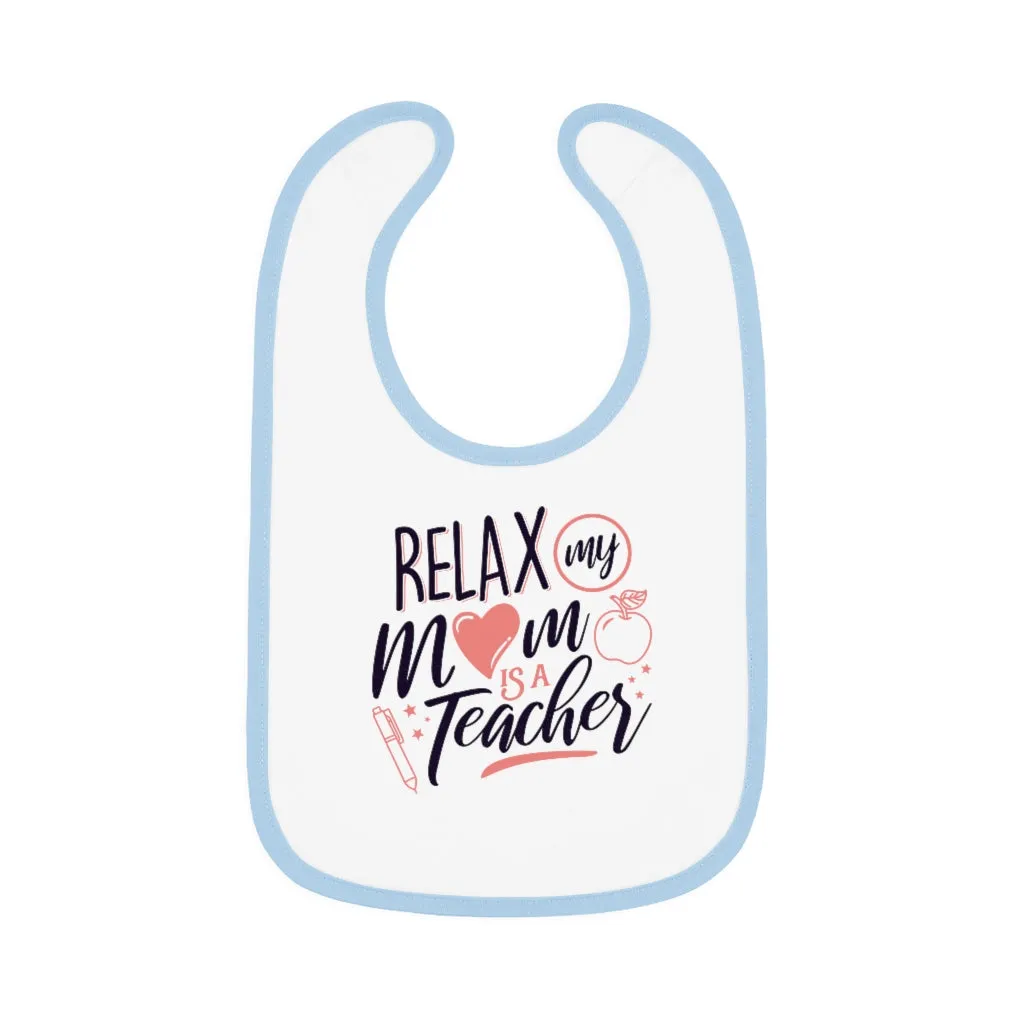 Baby's "Relax" Contrast Trim Jersey Bib