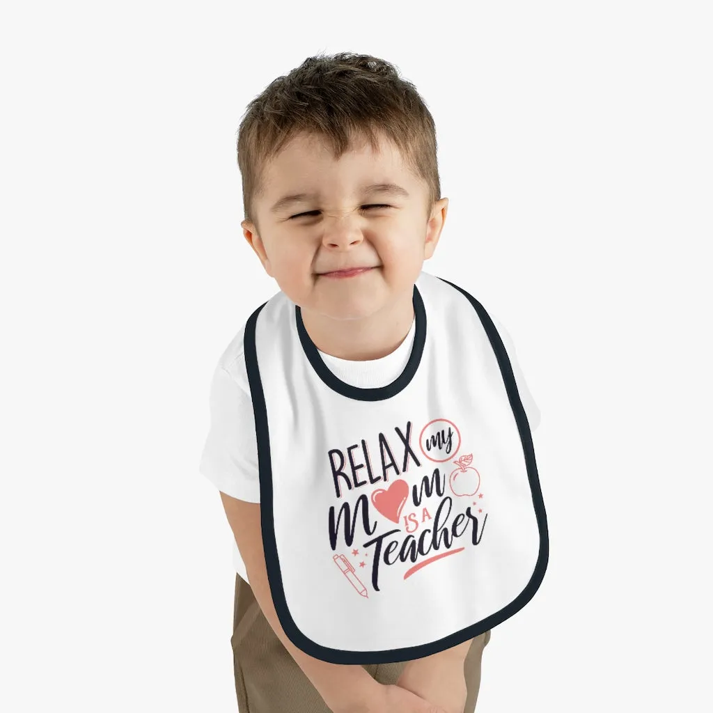 Baby's "Relax" Contrast Trim Jersey Bib