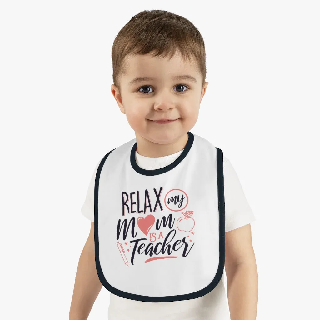 Baby's "Relax" Contrast Trim Jersey Bib