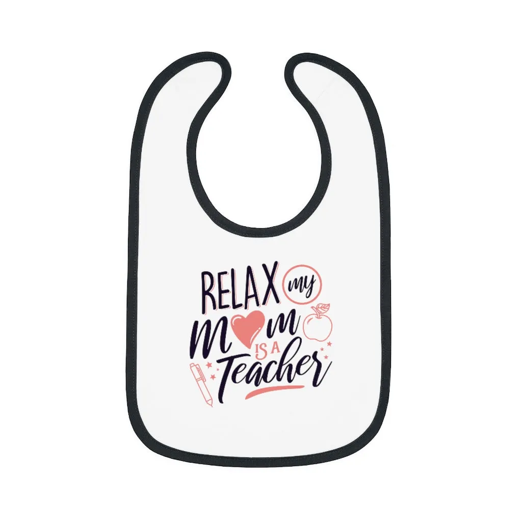 Baby's "Relax" Contrast Trim Jersey Bib