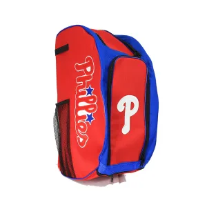 Back Pack Beisbol Softbol Phillies Rojo Azul Letra Roja