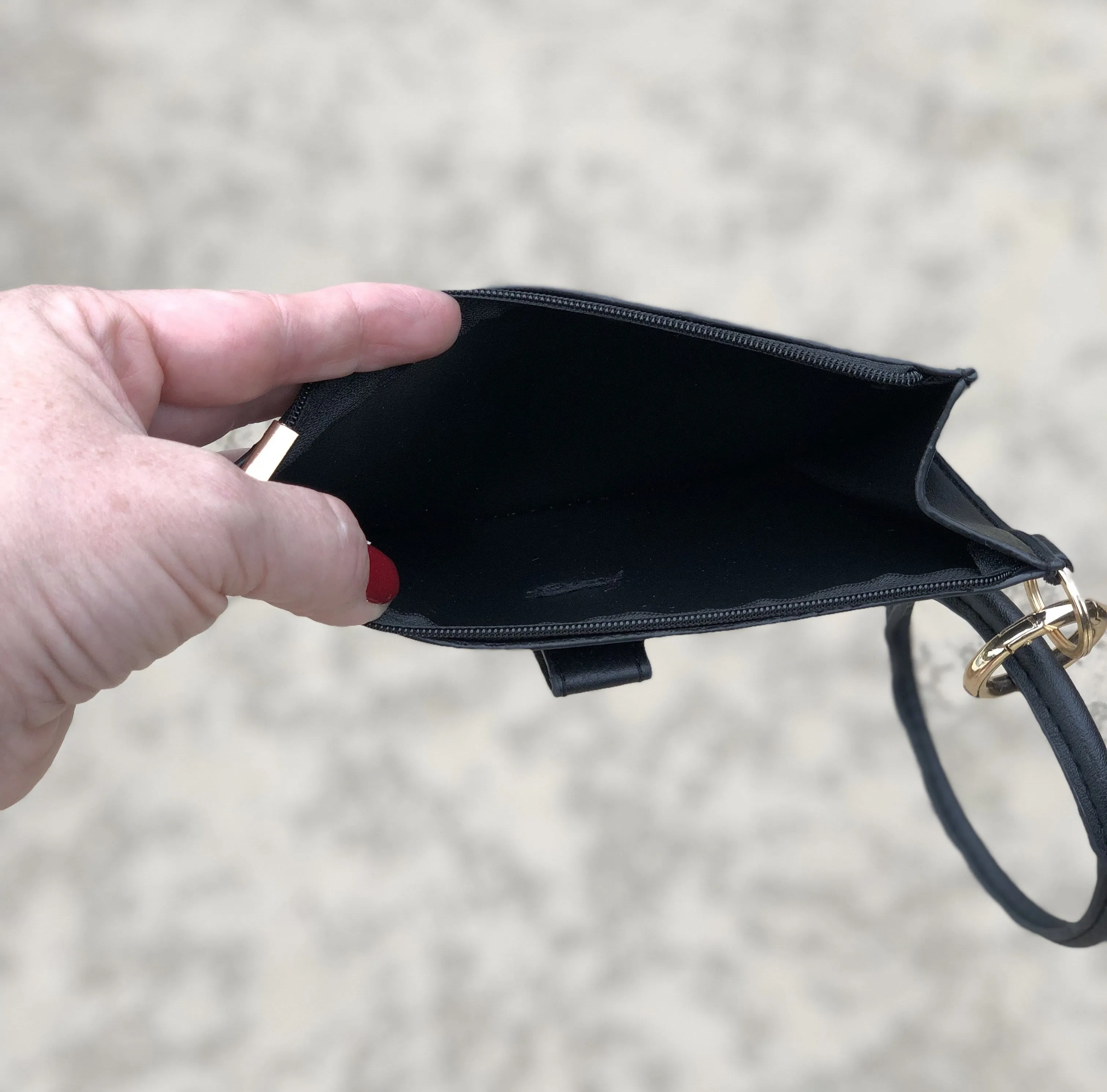 Bangle Wristlet - Floral Black