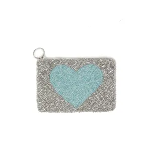 Beaded Coin Purse Heart