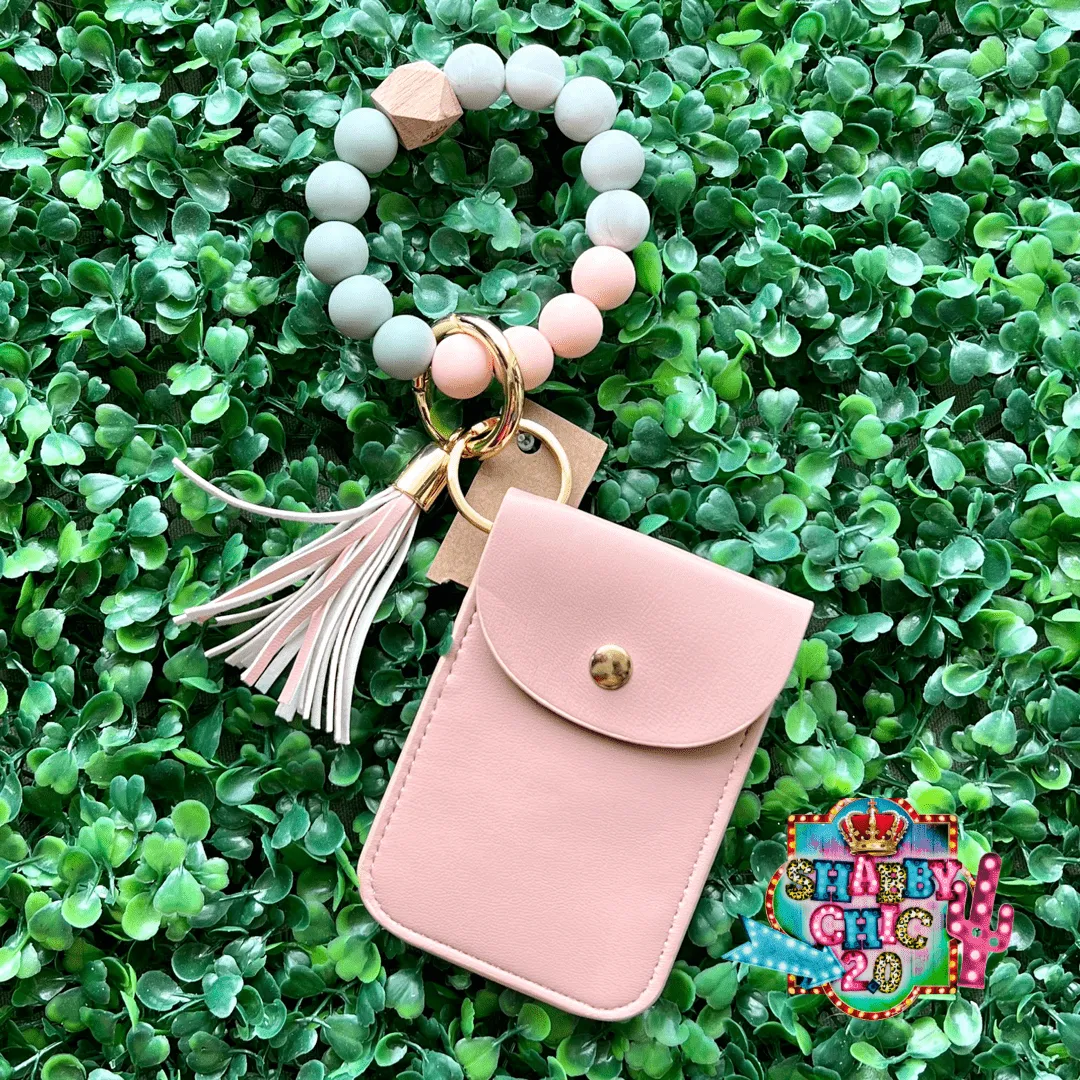 Beaded Keyring with Snap Wallet