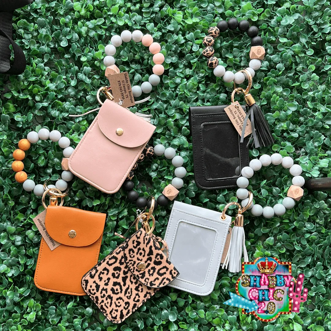 Beaded Keyring with Snap Wallet