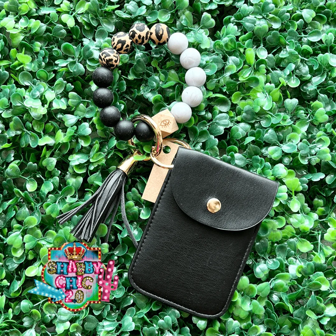 Beaded Keyring with Snap Wallet