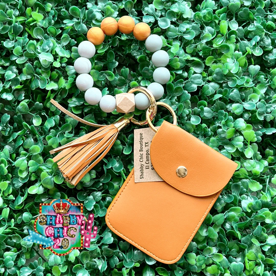 Beaded Keyring with Snap Wallet