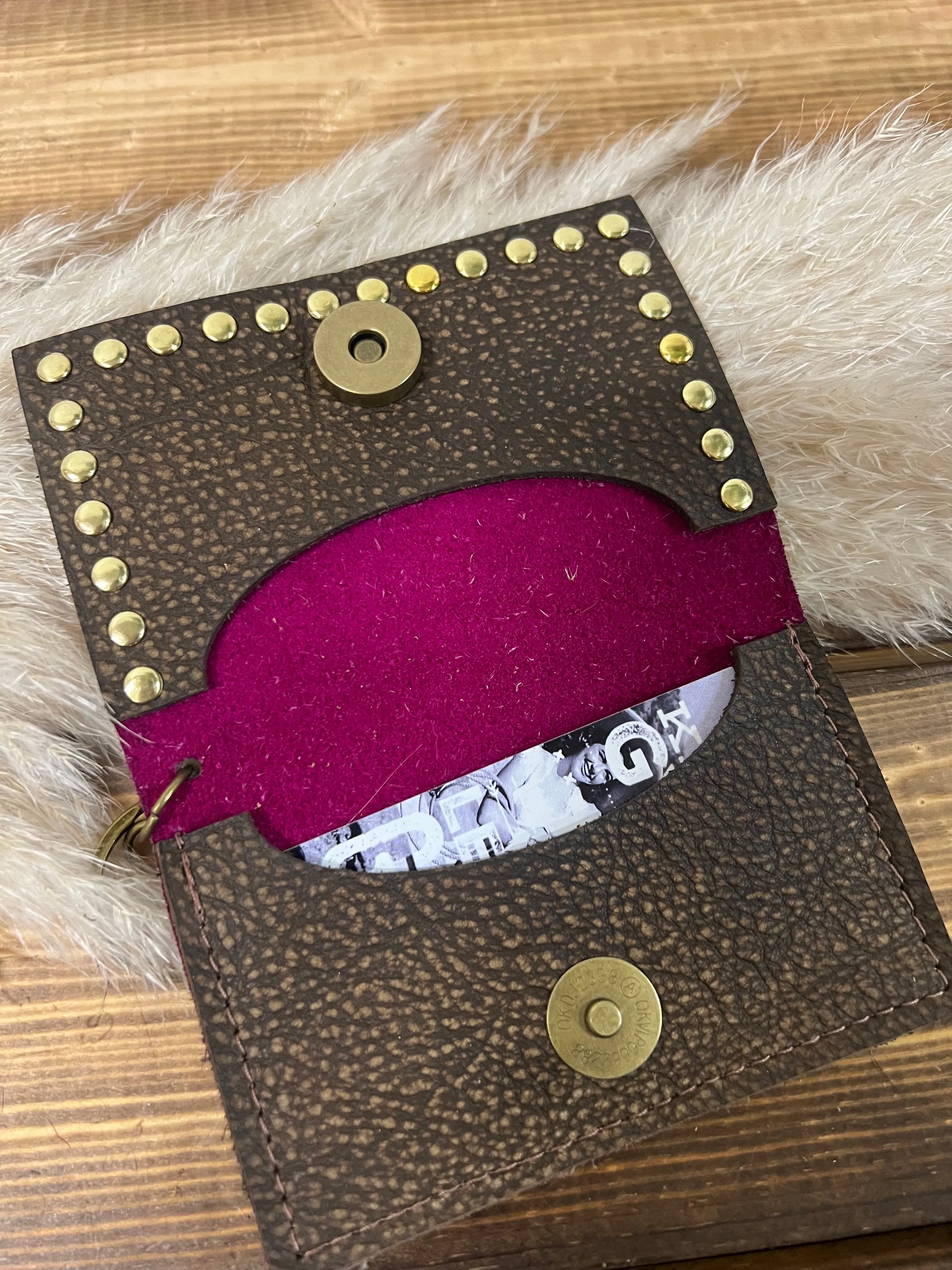 Becca Card Holder - Hot Pink Leopard