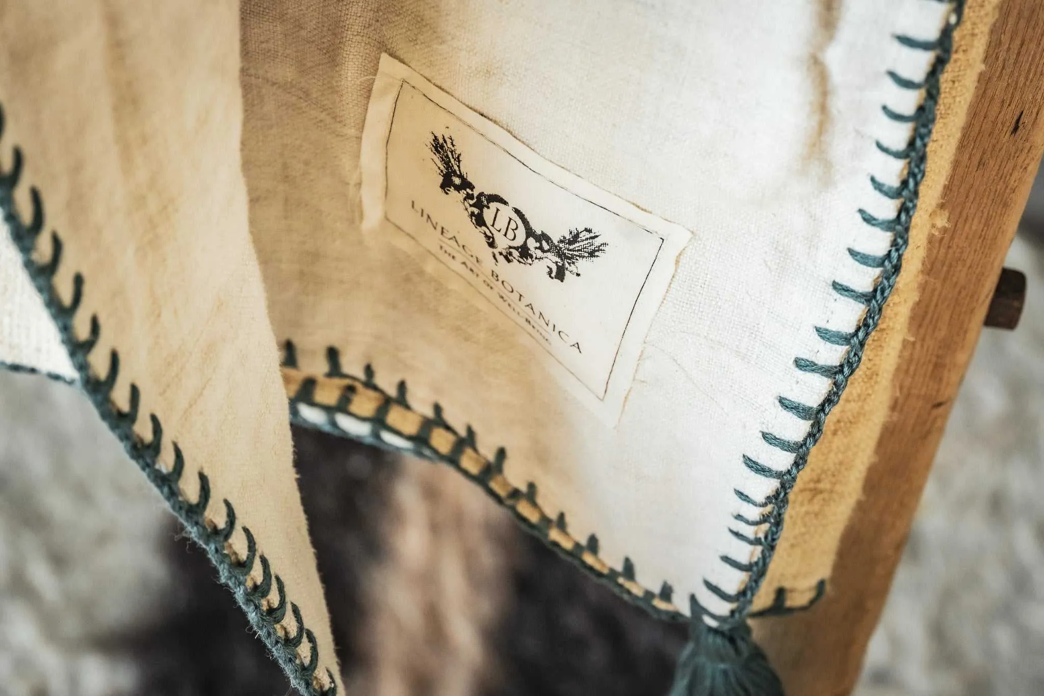 Bed Cover: Organic handwoven antique hemp, hand stitched edging - BC05