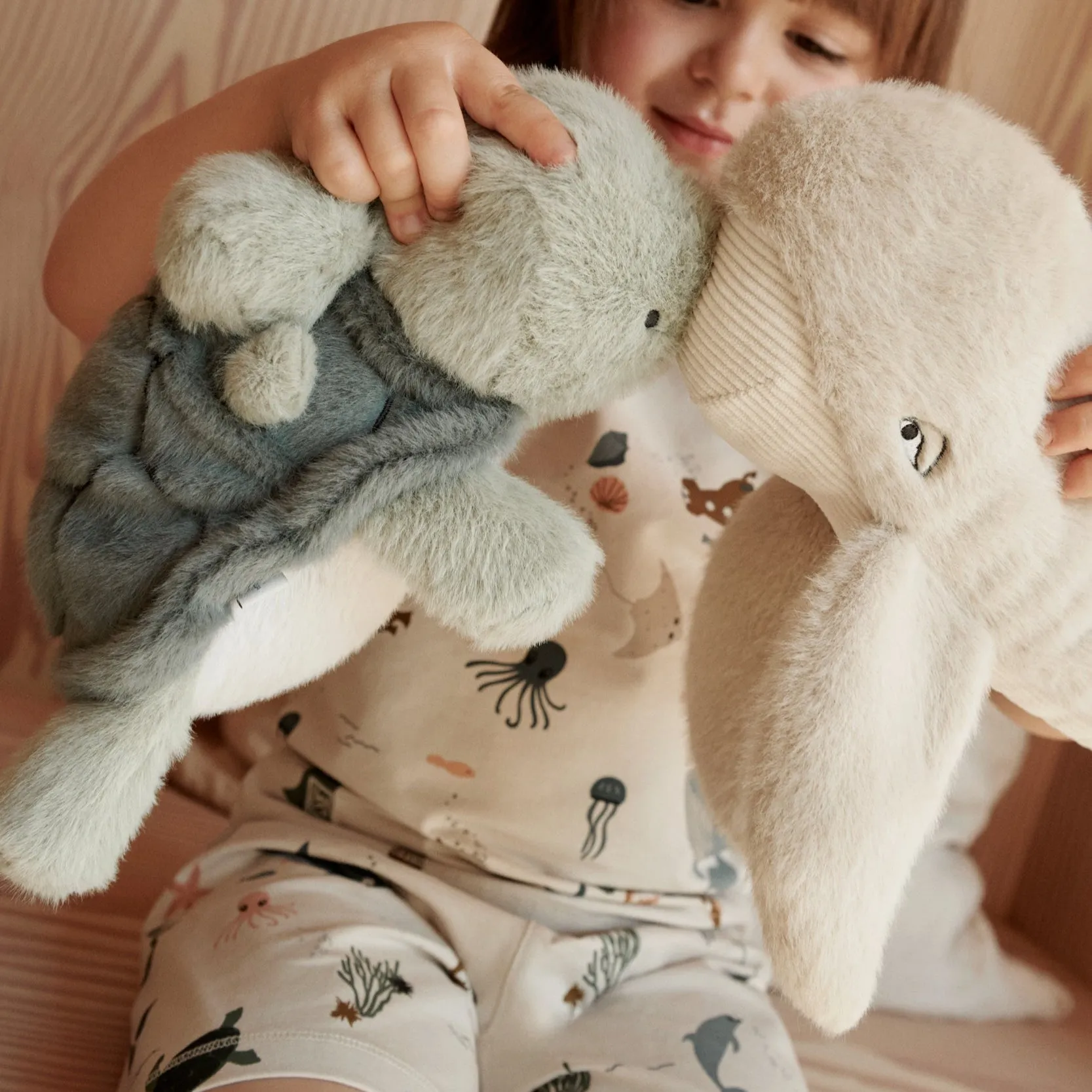 Berto Plush Whale Teddy (Mist)