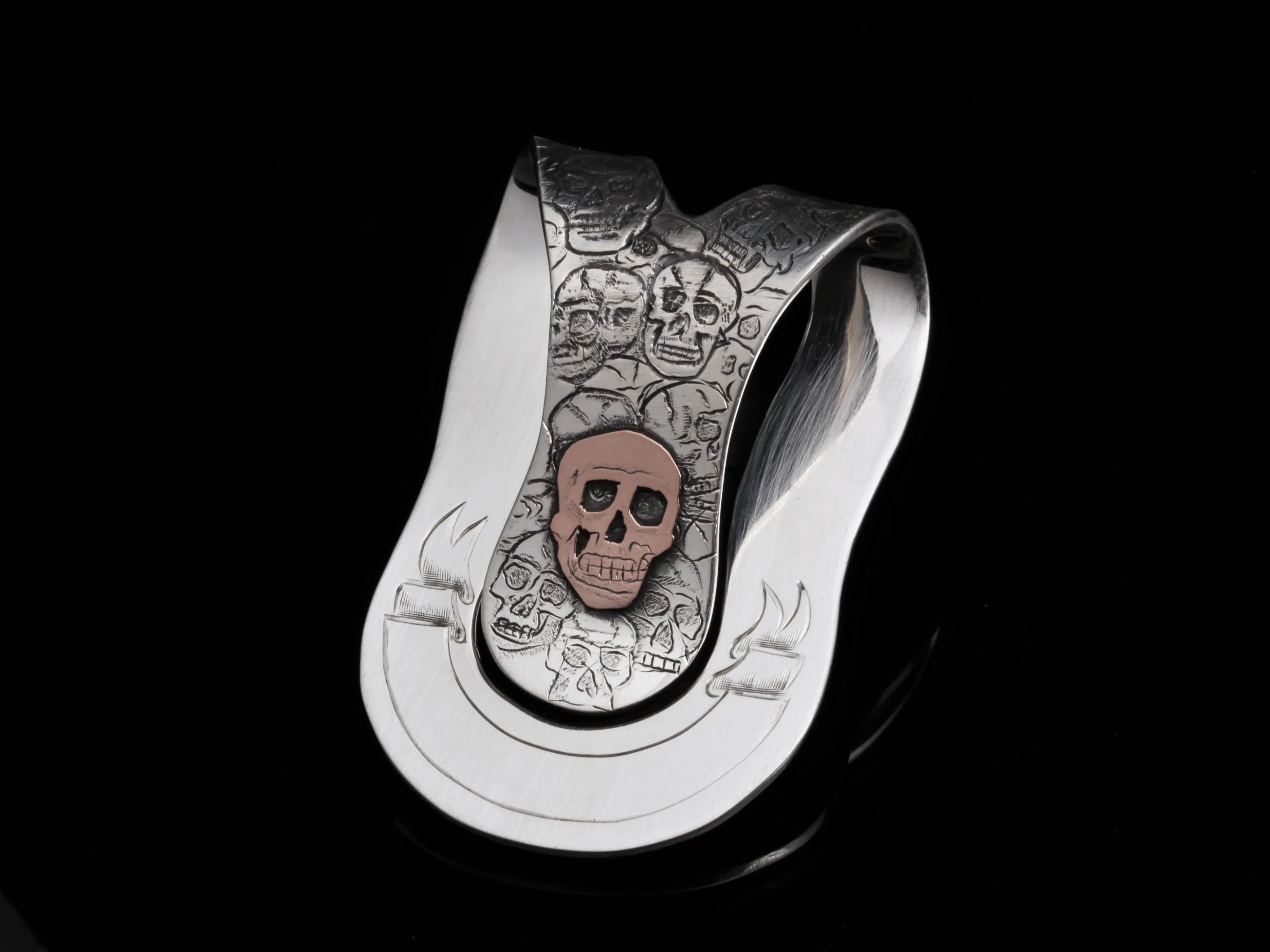 Big Bend Gold Skull Money Clip