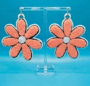 Big Flower Embroidered Earrings