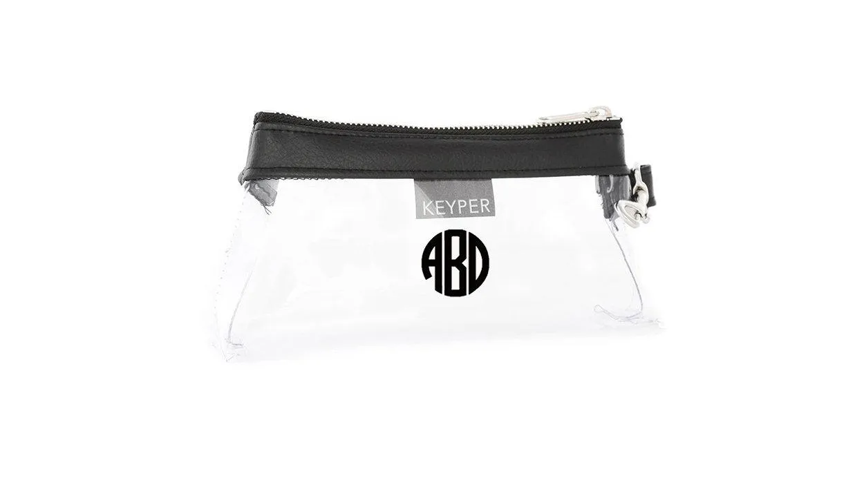 Black Classic Canvas CLEAR Bag with monogram