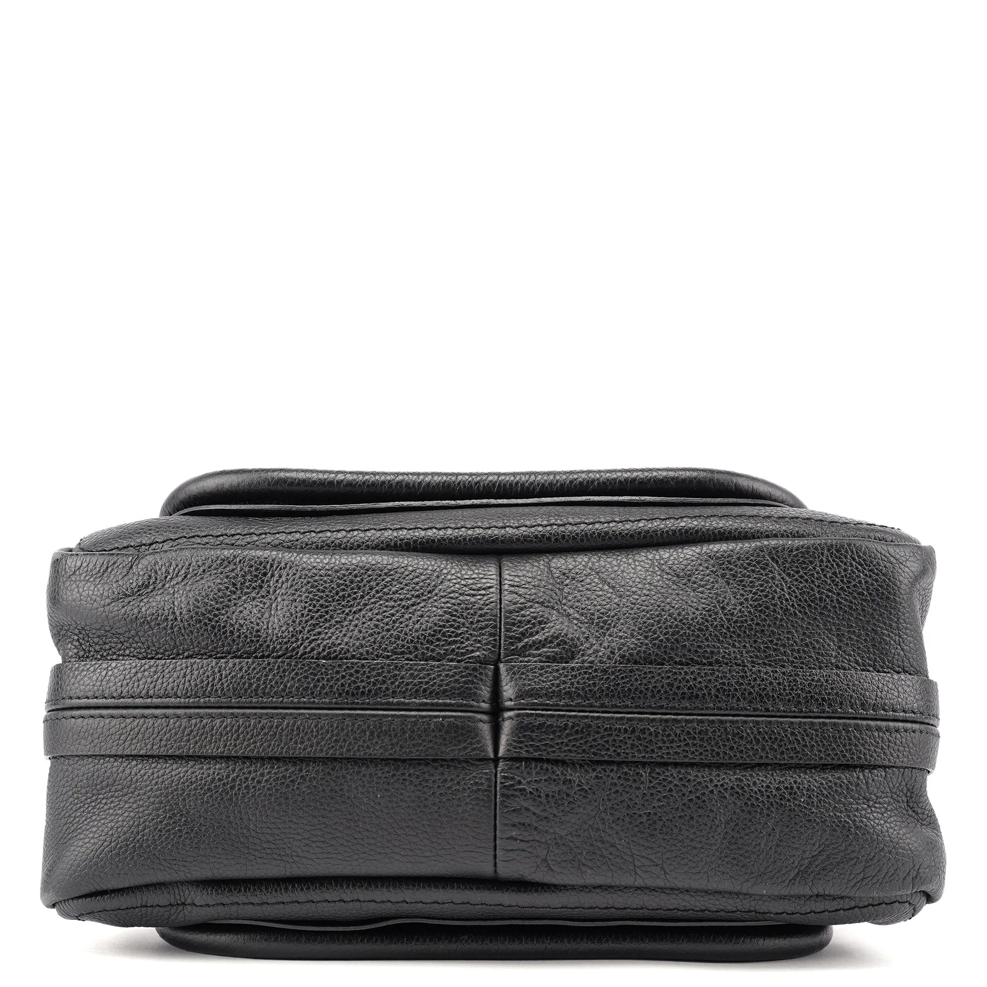 Black Leather Paraty 2-Way Shoulder Bag
