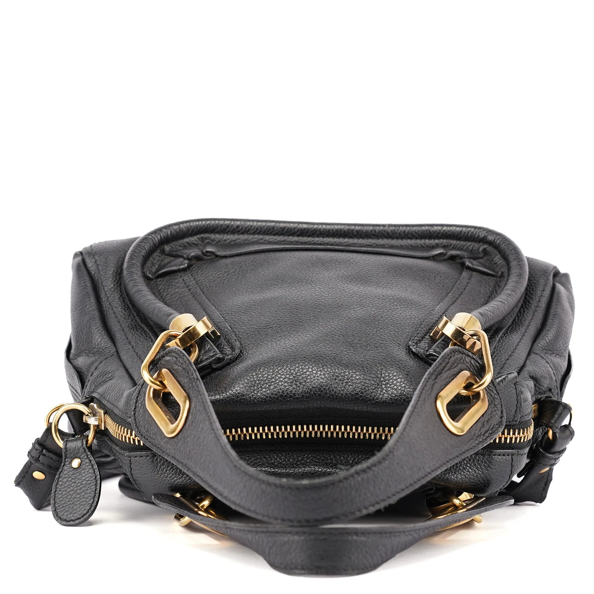 Black Leather Paraty 2-Way Shoulder Bag