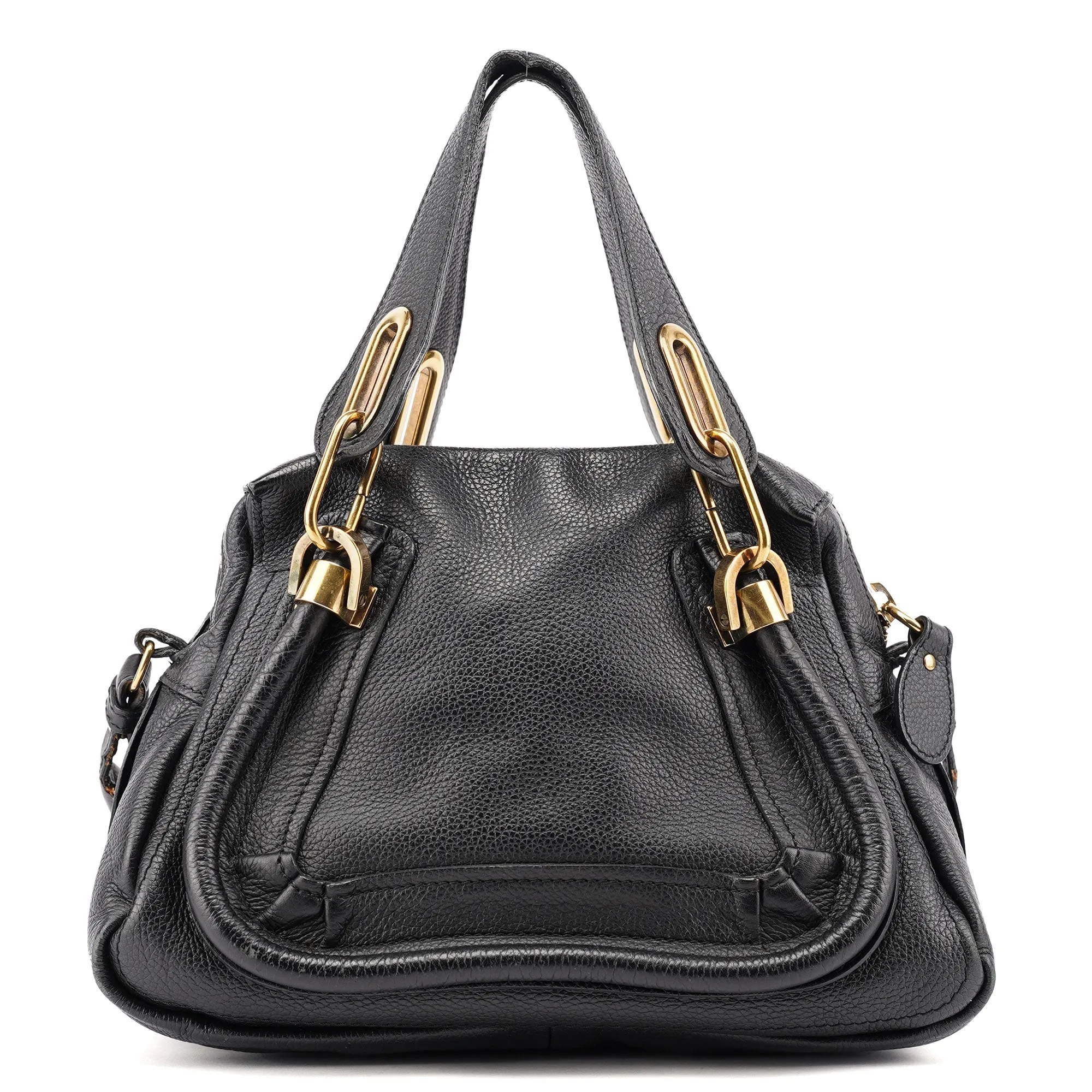 Black Leather Paraty 2-Way Shoulder Bag