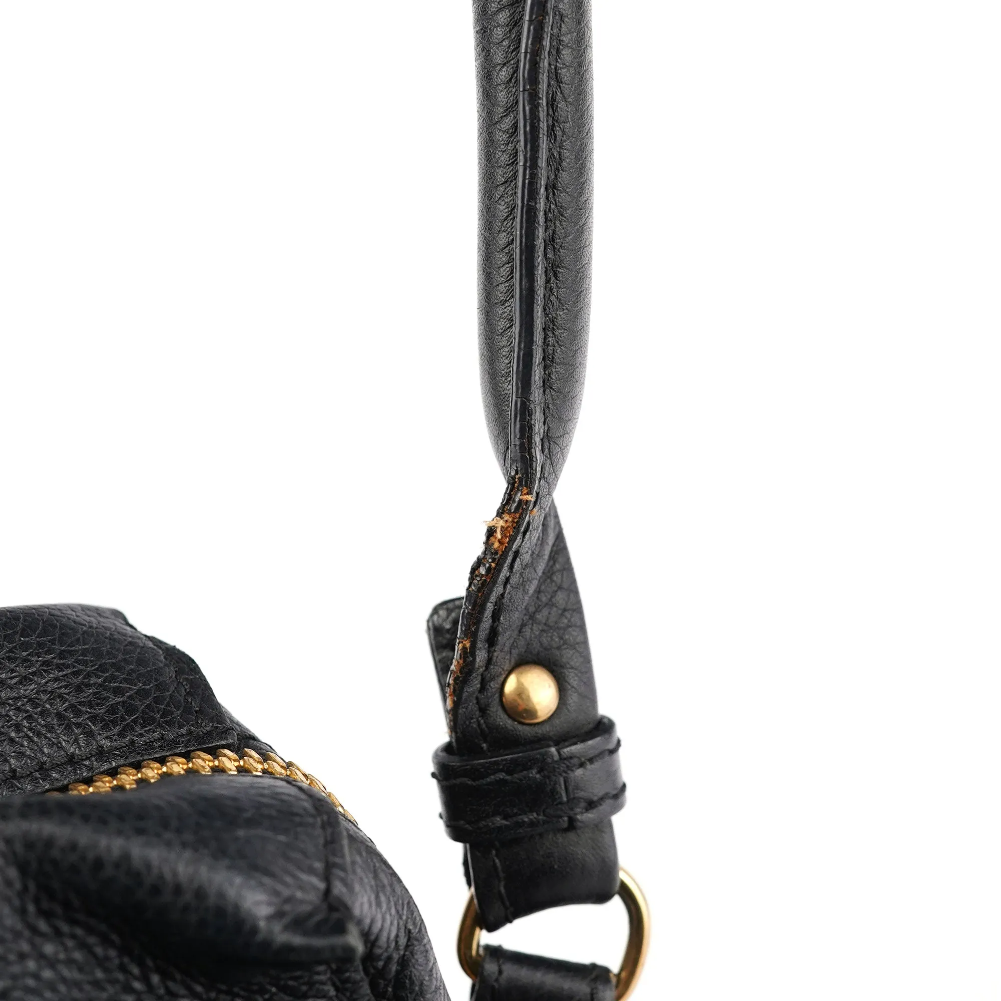 Black Leather Paraty 2-Way Shoulder Bag