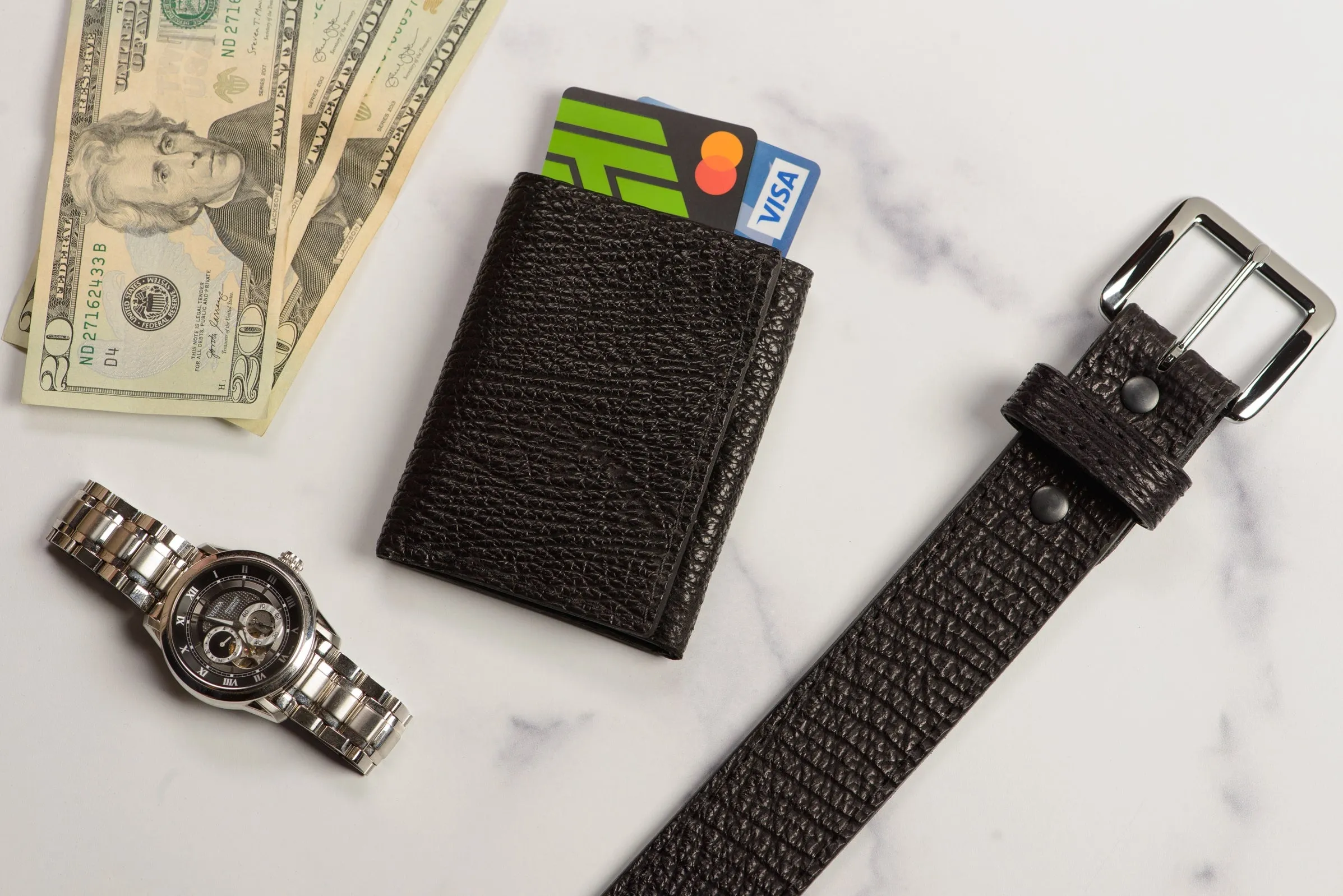 Black Shark Trifold Wallet