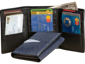 Blue Stingray Trifold Wallet