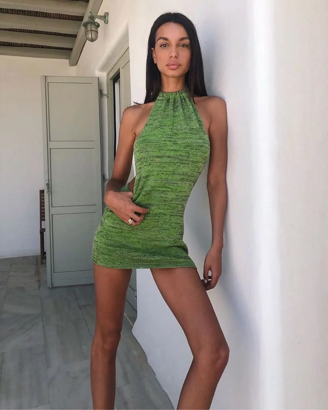 BOUNTY dress - moss green