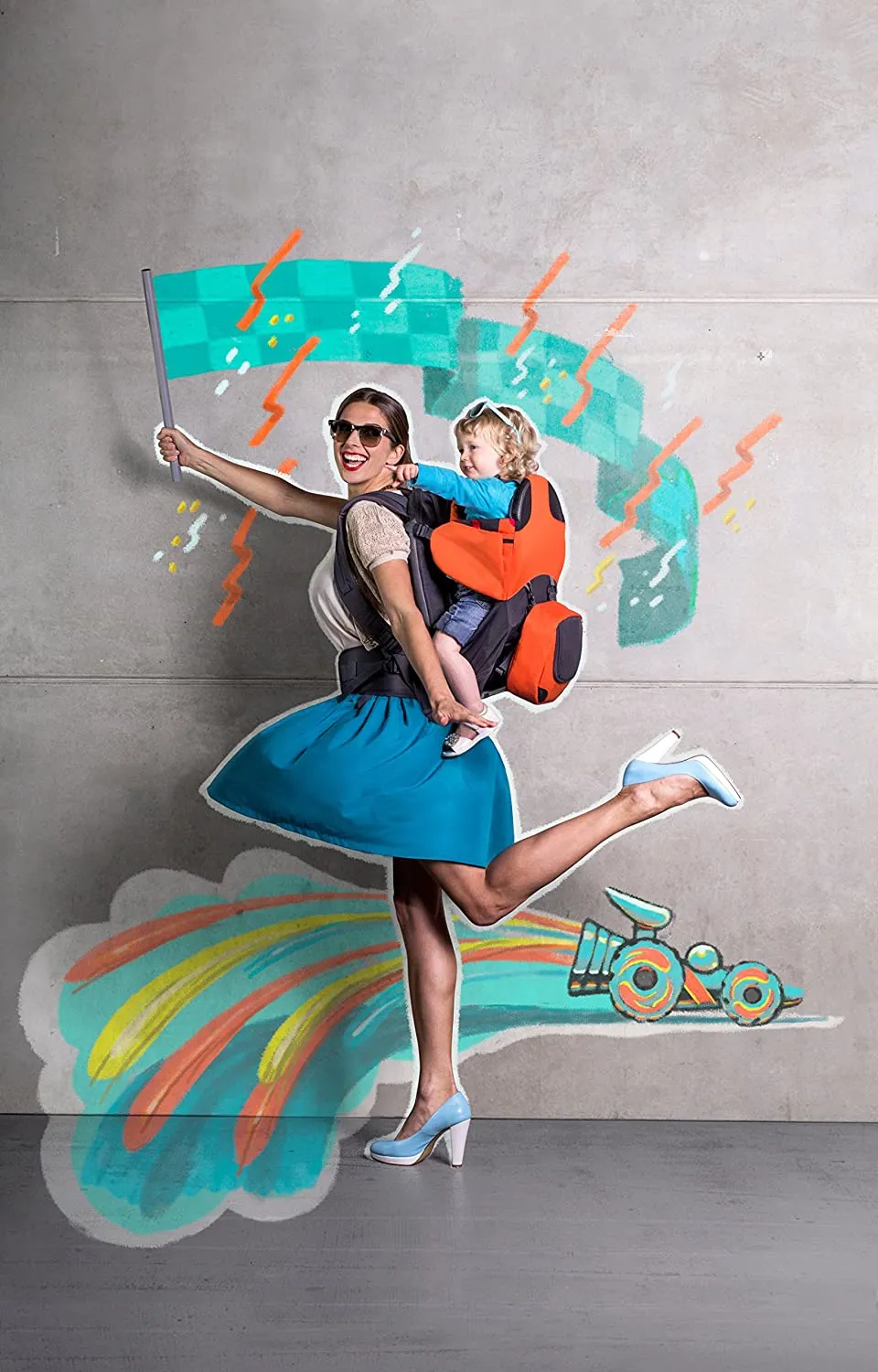 Brand new phil&teds Parade Child Carrier Frame Backpack, Orange! Holds a 40lb Child Ergo Fit Harness Waterproof Minipack Included! Retails $310 