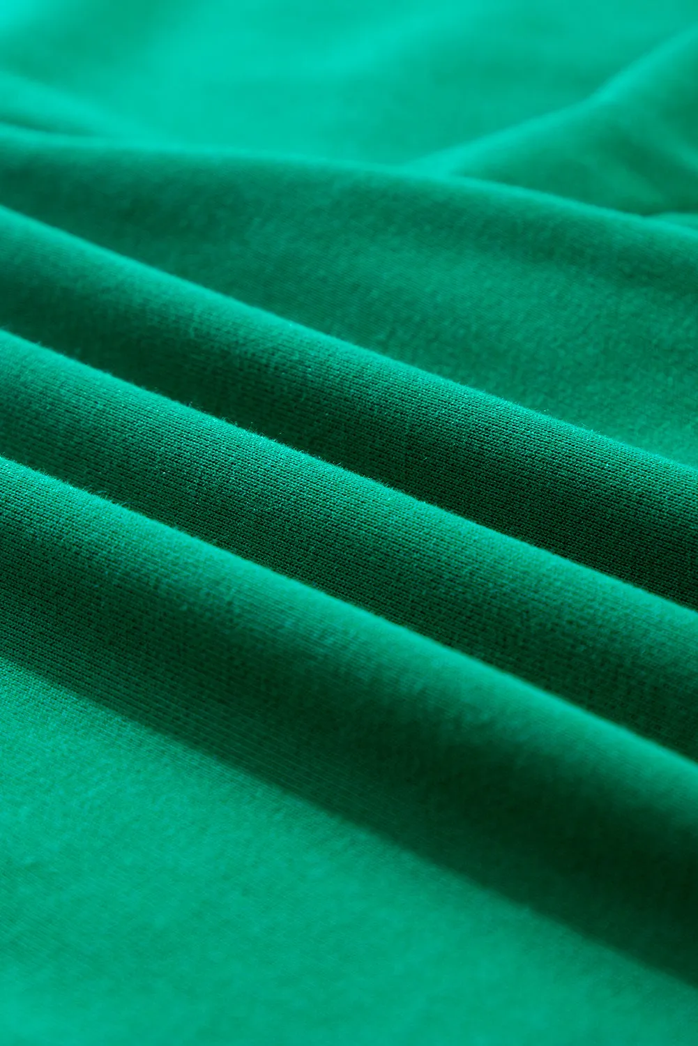 Bright Green Exposed Seam Notched Neck Drop Shoulder Plus Sweatshirt