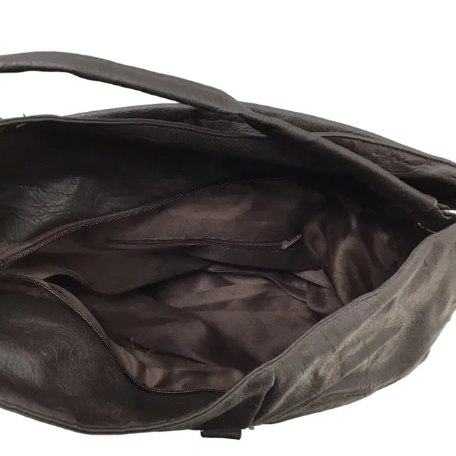 Brown Shoulder Bag NWT with Silver Accents