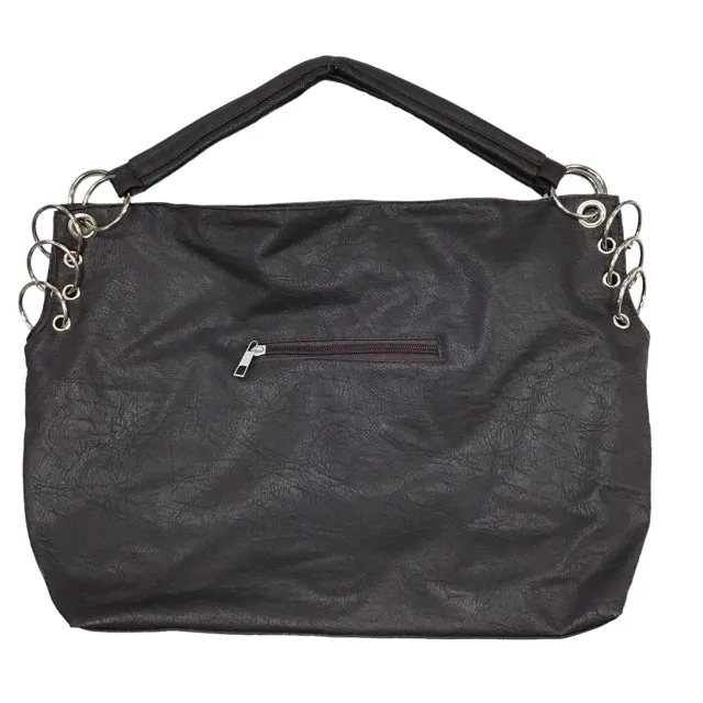 Brown Shoulder Bag NWT with Silver Accents