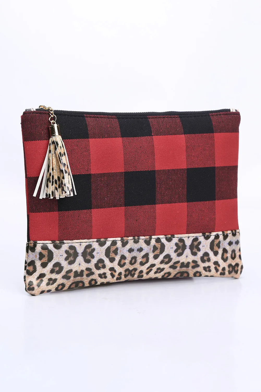 Buffalo and Leopard Clutch Bag