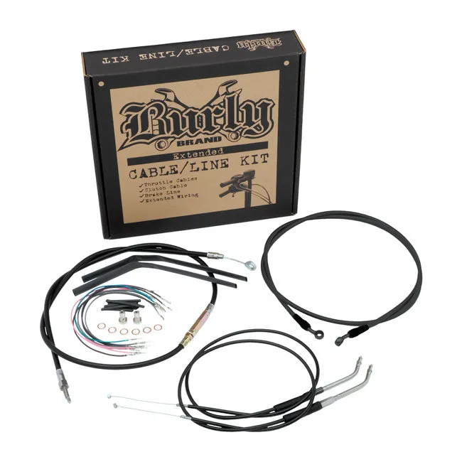 BURLY APEHANGER CABLE/LINE KIT. 07-10 FLST.