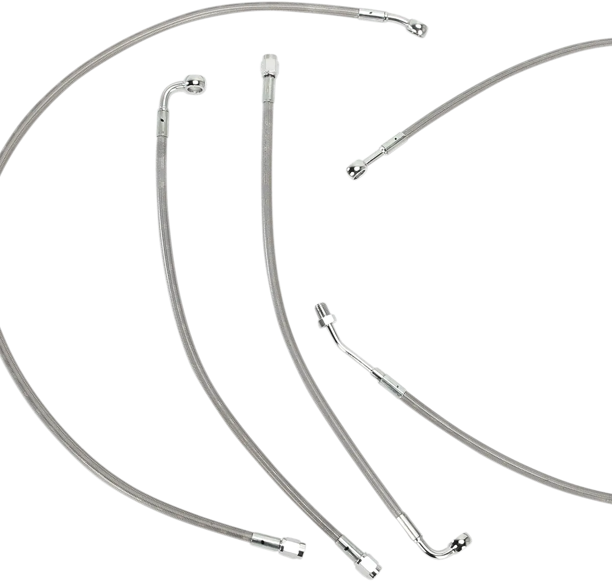 Burly Brand B30-1118 Extended Cable/Brake Line Kit for 15in. Ape Handlebars - Stainless Steel