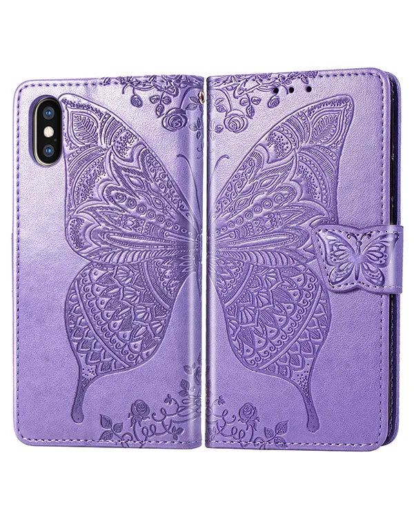 Butterly Muti-Function Wallet Iphone Case