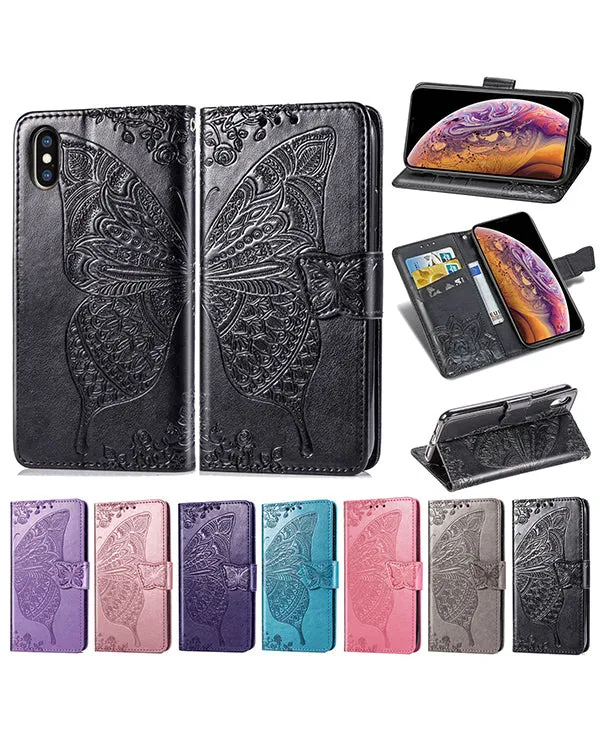 Butterly Muti-Function Wallet Iphone Case