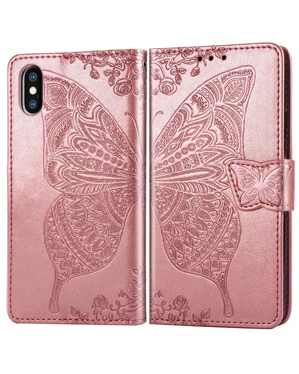 Butterly Muti-Function Wallet Iphone Case