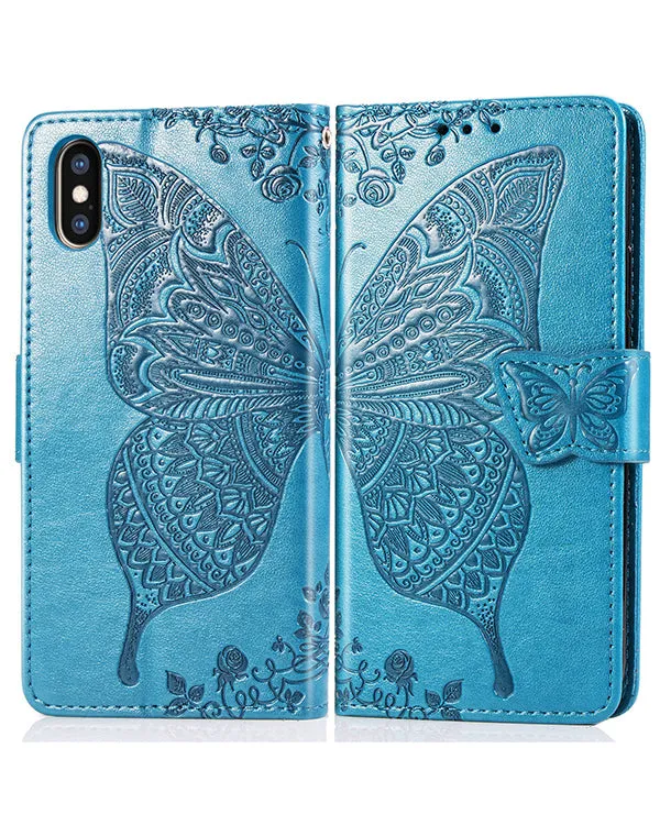 Butterly Muti-Function Wallet Iphone Case