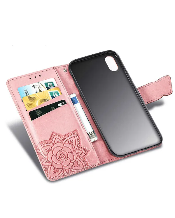 Butterly Muti-Function Wallet Iphone Case