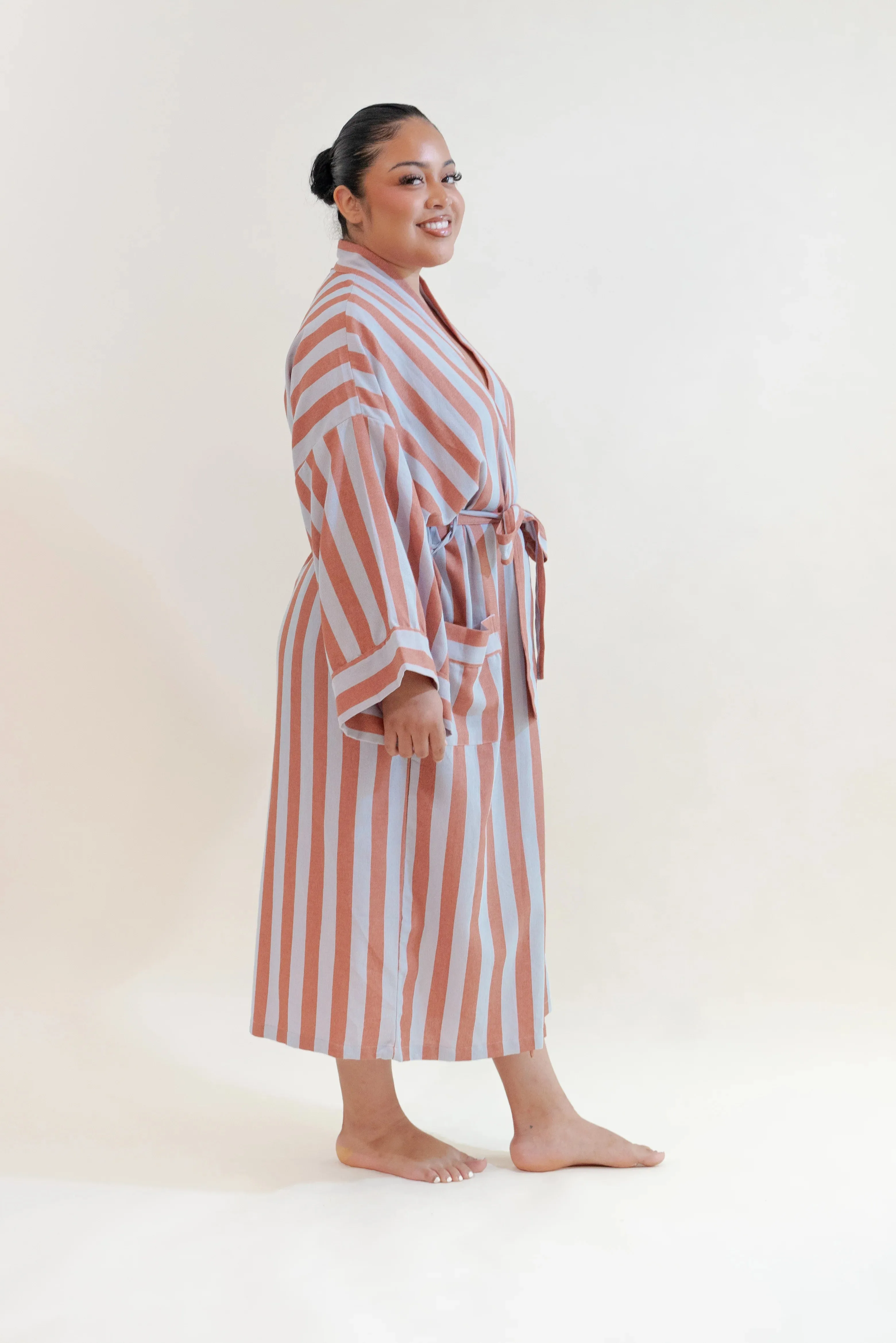 Cabana Stripe Robe in Puff