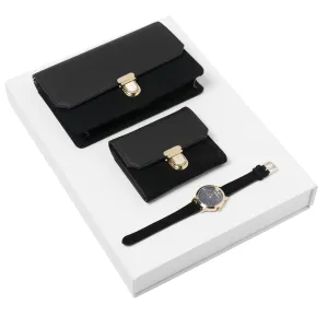 Cacharel CPNWW936A-Set Montmartre Black (mini wallet, watch & lady bag)